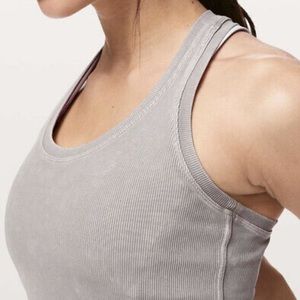 Lululemon Cool Racerback Ribbed Tank, Blue/Grey